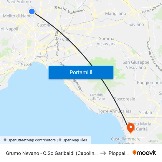 Grumo Nevano - C.So Garibaldi (Capolinea) to Pioppaino map