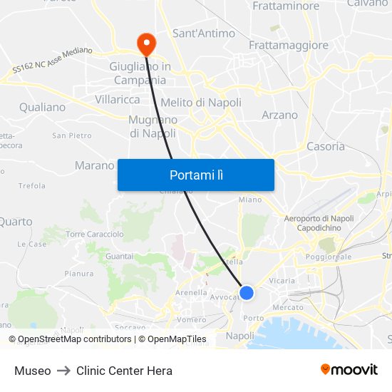 Museo to Clinic Center Hera map