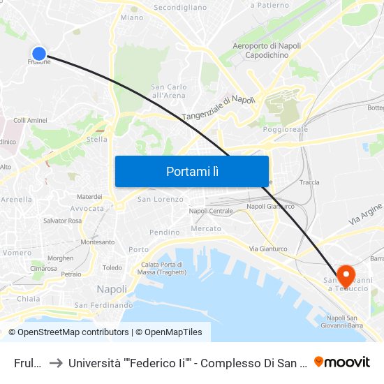 Frullone to Università ""Federico Ii"" - Complesso Di San Giovanni A Teduccio map