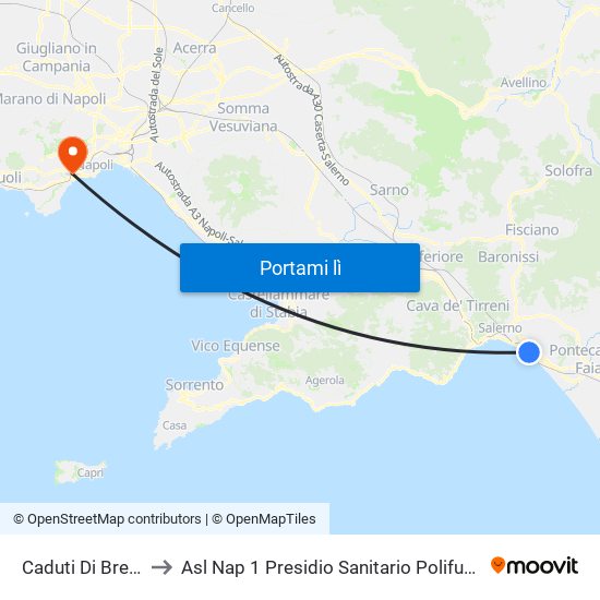 Caduti Di Brescia to Asl Nap 1 Presidio Sanitario Polifunzionale map