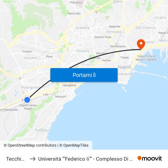 Tecchio - M2 to Università ""Federico Ii"" - Complesso Di Via Porta Di Massa map