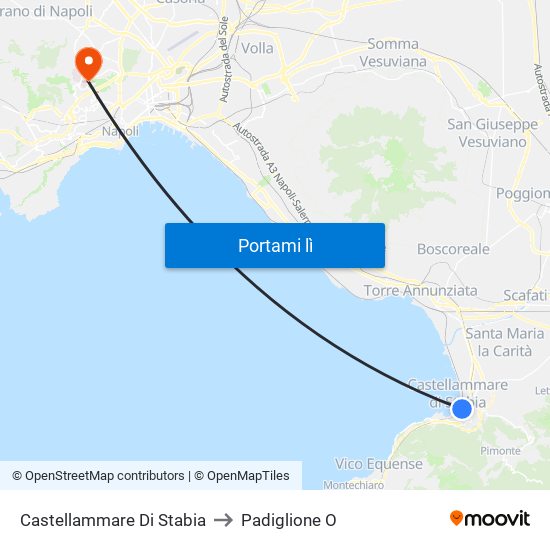 Castellammare Di Stabia to Padiglione O map