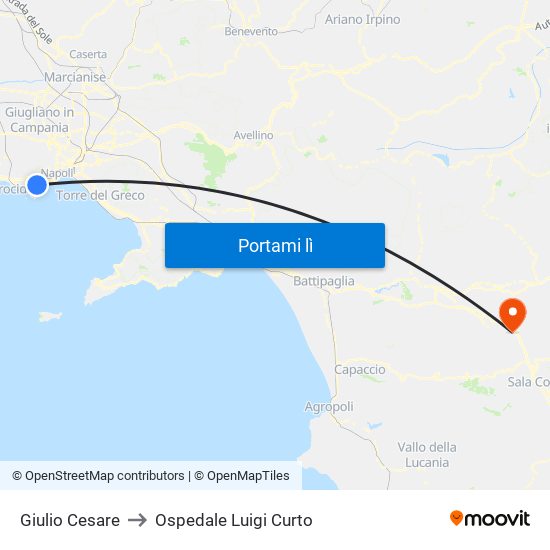 Giulio Cesare to Ospedale Luigi Curto map