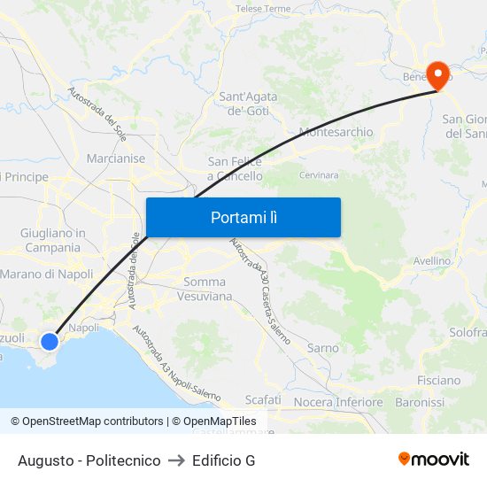 Augusto - Politecnico to Edificio G map