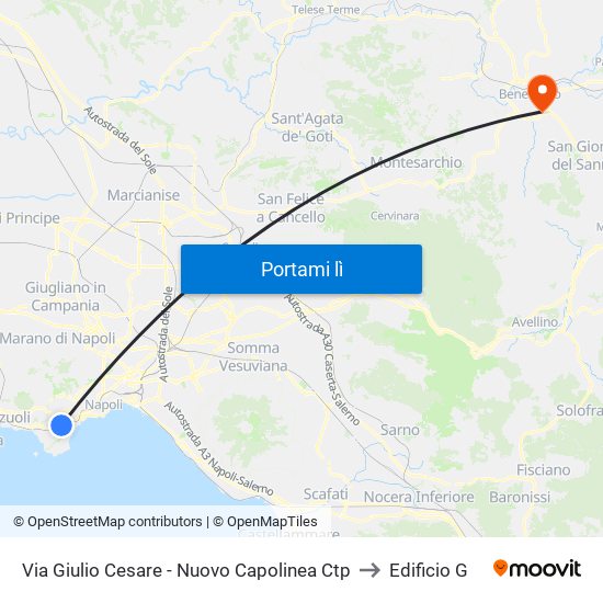 Via Giulio Cesare - Nuovo Capolinea Ctp to Edificio G map