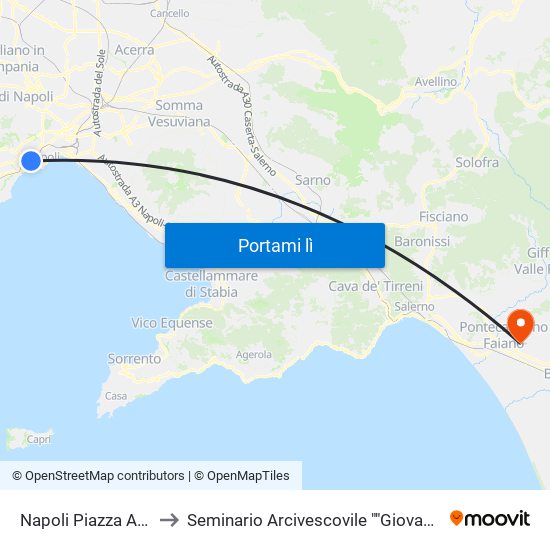 Napoli Piazza Amedeo to Seminario Arcivescovile ""Giovanni Paolo Ii"" map