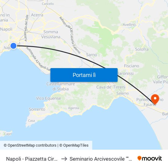 Napoli - Piazzetta Circumvesuviana to Seminario Arcivescovile ""Giovanni Paolo Ii"" map