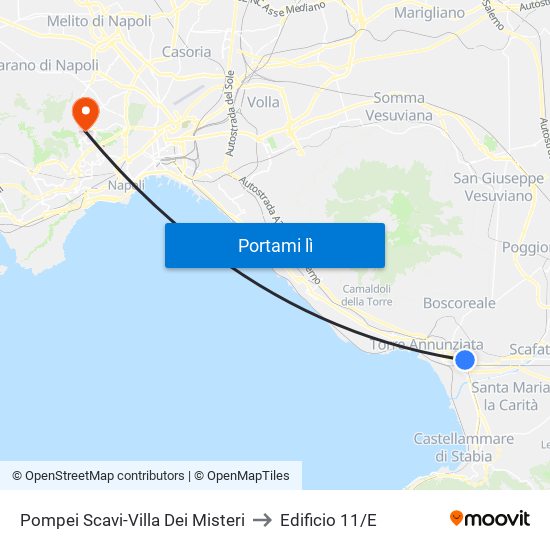 Pompei Scavi-Villa Dei Misteri to Edificio 11/E map