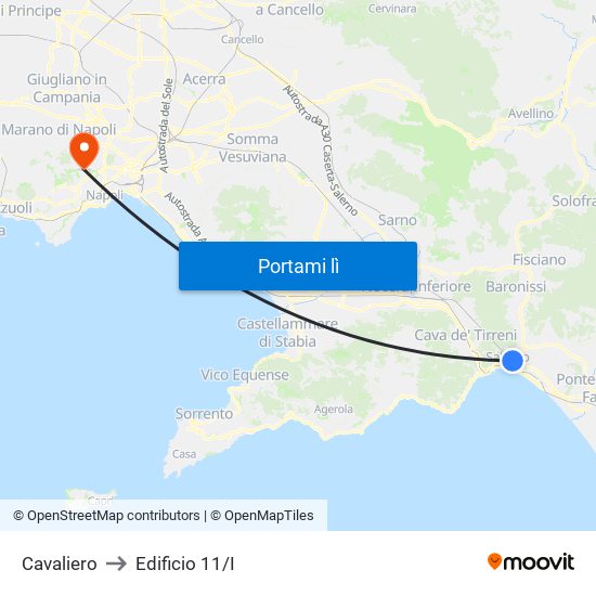 Cavaliero to Edificio 11/I map