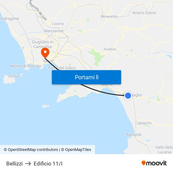 Bellizzi to Edificio 11/I map