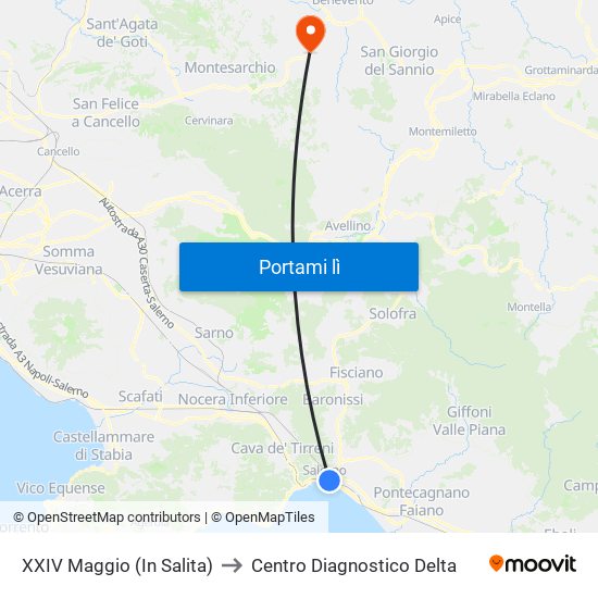 XXIV Maggio  (In Salita) to Centro Diagnostico Delta map