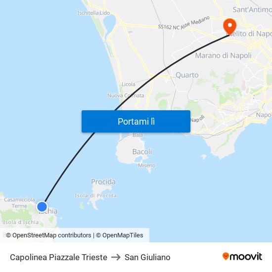 Capolinea Piazzale Trieste to San Giuliano map