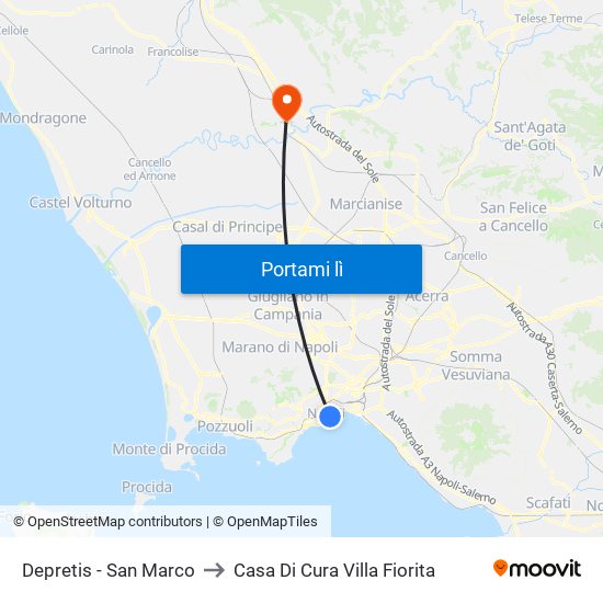 Depretis - San Marco to Casa Di Cura Villa Fiorita map
