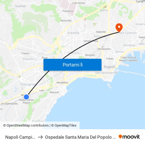 Napoli Campi Flegrei to Ospedale Santa Maria Del Popolo Degli Incurabili map