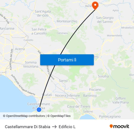 Castellammare Di Stabia to Edificio L map