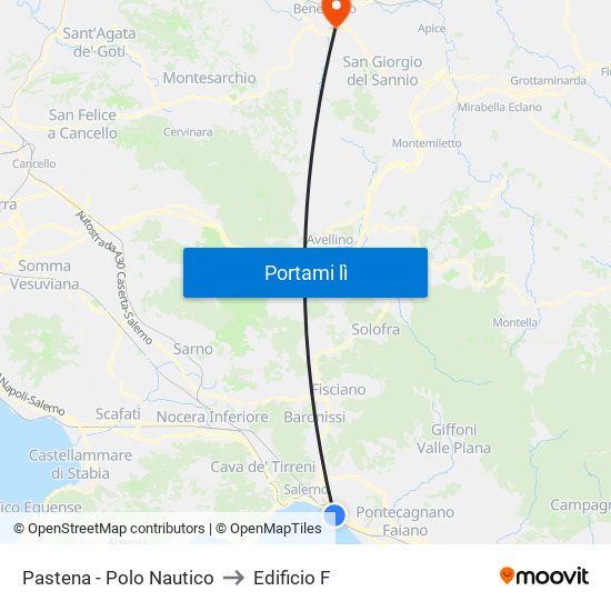 Pastena  - Polo Nautico to Edificio F map