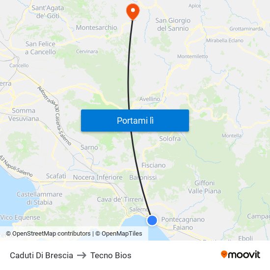 Caduti Di Brescia to Tecno Bios map