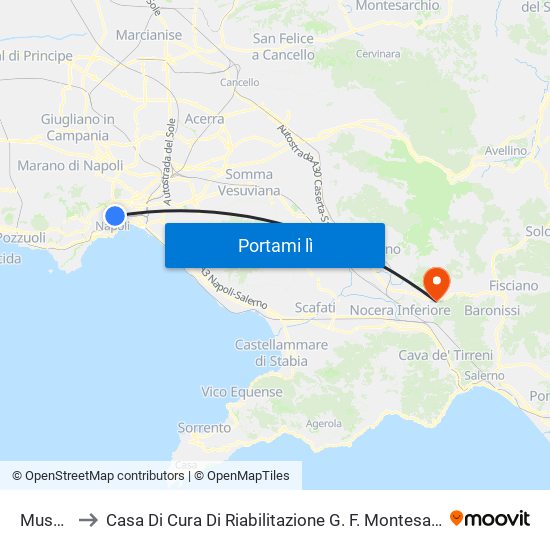 Museo to Casa Di Cura Di Riabilitazione G. F. Montesano map