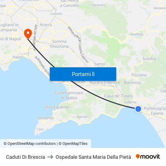 Caduti Di Brescia to Ospedale Santa Maria Della Pietà map