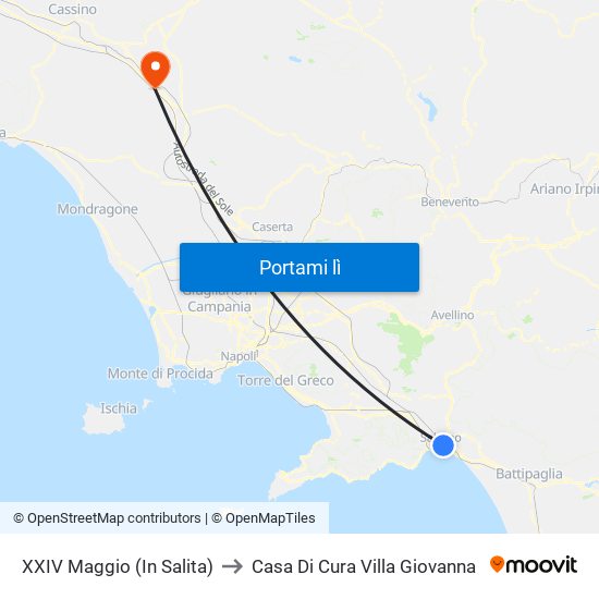 XXIV Maggio  (In Salita) to Casa Di Cura Villa Giovanna map