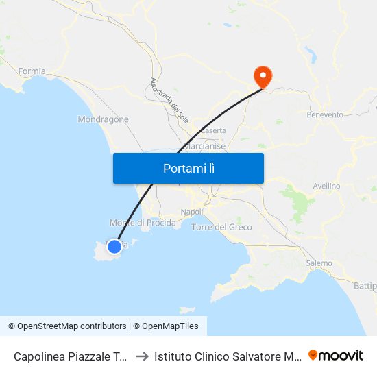 Capolinea Piazzale Trieste to Istituto Clinico Salvatore Maugeri map