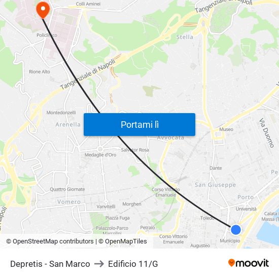Depretis - San Marco to Edificio 11/G map