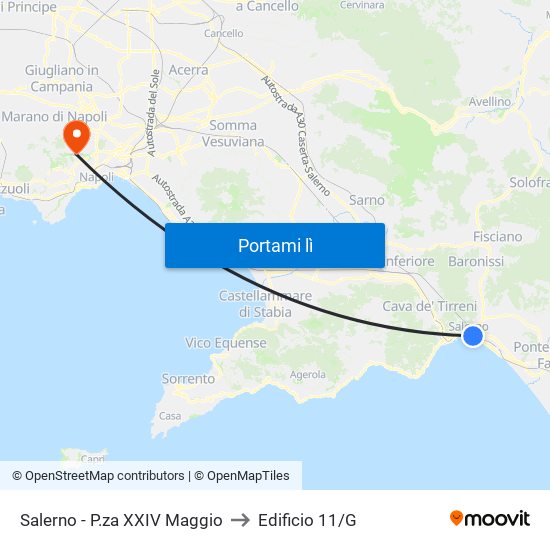 Salerno - P.za XXIV Maggio to Edificio 11/G map
