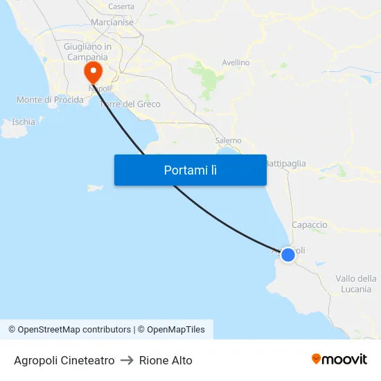 Agropoli Cineteatro to Rione Alto map