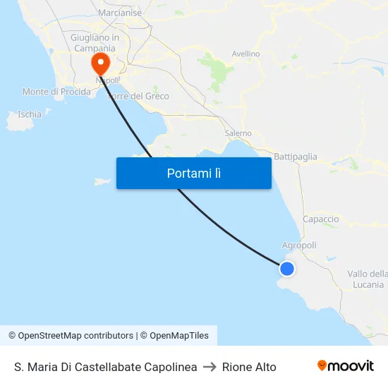 S. Maria Di Castellabate Capolinea to Rione Alto map