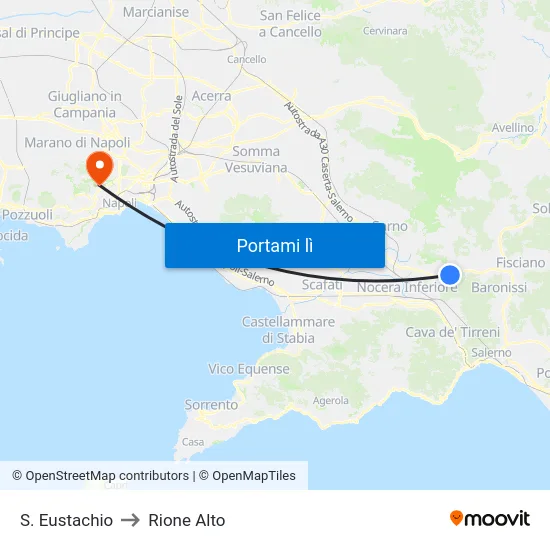 S. Eustachio to Rione Alto map