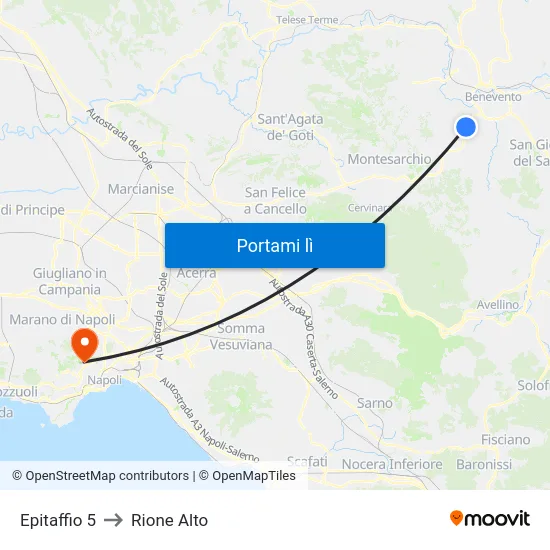 Epitaffio 5 to Rione Alto map