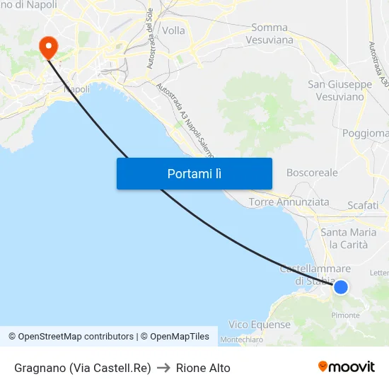 Gragnano (Via Castell.Re) to Rione Alto map
