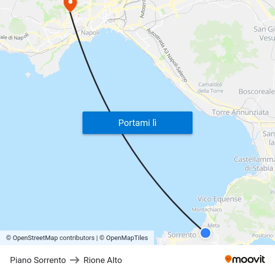 Piano Sorrento to Rione Alto map
