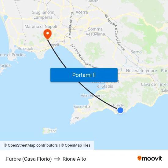 Furore (Casa Florio) to Rione Alto map