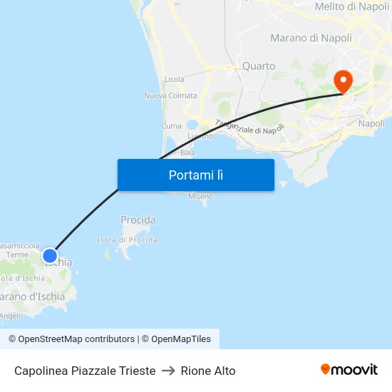 Capolinea Piazzale Trieste to Rione Alto map