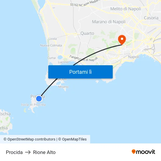 Procida to Rione Alto map