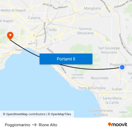 Poggiomarino to Rione Alto map