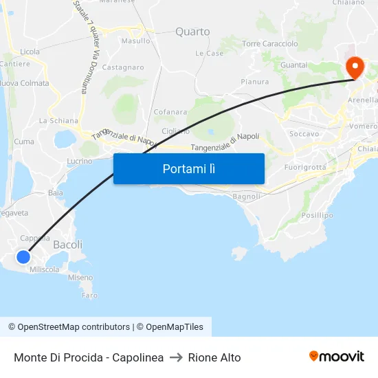 Monte Di Procida - Capolinea to Rione Alto map