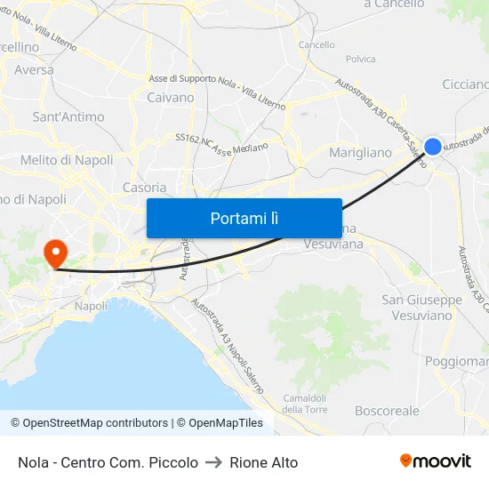 Nola - Centro Com. Piccolo to Rione Alto map