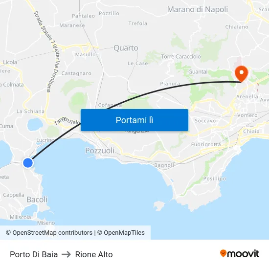 Porto Di Baia to Rione Alto map