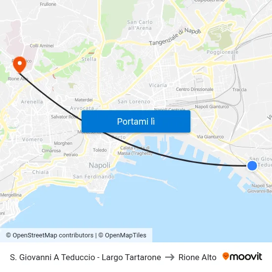 S. Giovanni A Teduccio - Largo Tartarone to Rione Alto map