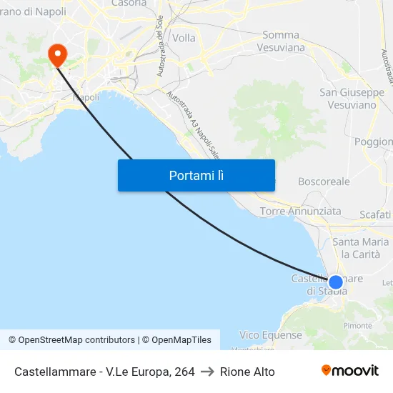 Castellammare - V.Le Europa, 264 to Rione Alto map