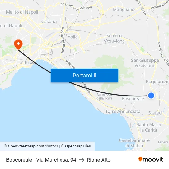 Boscoreale - Via Marchesa, 94 to Rione Alto map