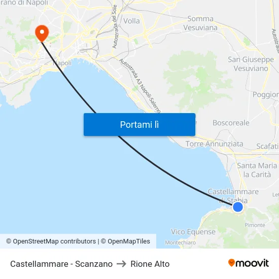 Castellammare - Scanzano to Rione Alto map