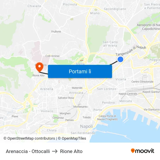 Arenaccia - Ottocalli to Rione Alto map