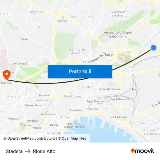 Stadera to Rione Alto map