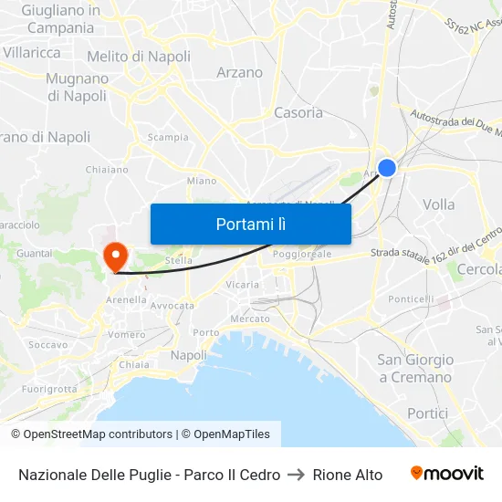 Nazionale Delle Puglie - Parco Il Cedro to Rione Alto map