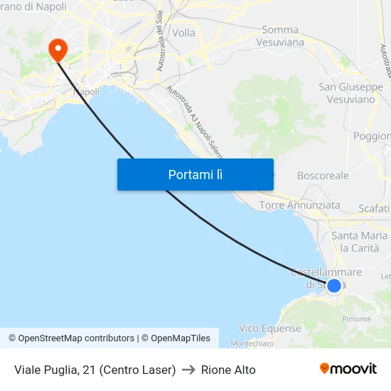 Viale Puglia, 21 (Centro Laser) to Rione Alto map