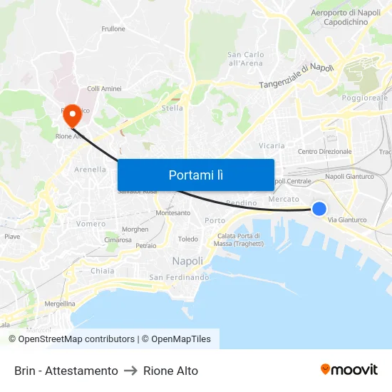 Brin - Attestamento to Rione Alto map