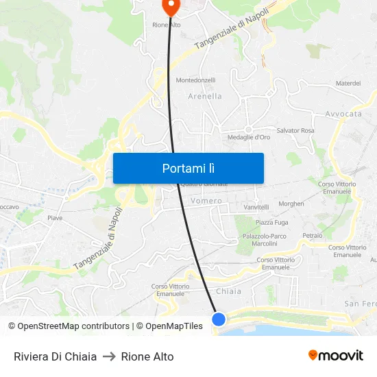 Riviera Di Chiaia to Rione Alto map